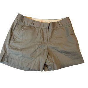 NWT J. Crew Womens Broken-in Chino Shorts 21760SP 100% Cotton City Fit Gray SZ 8